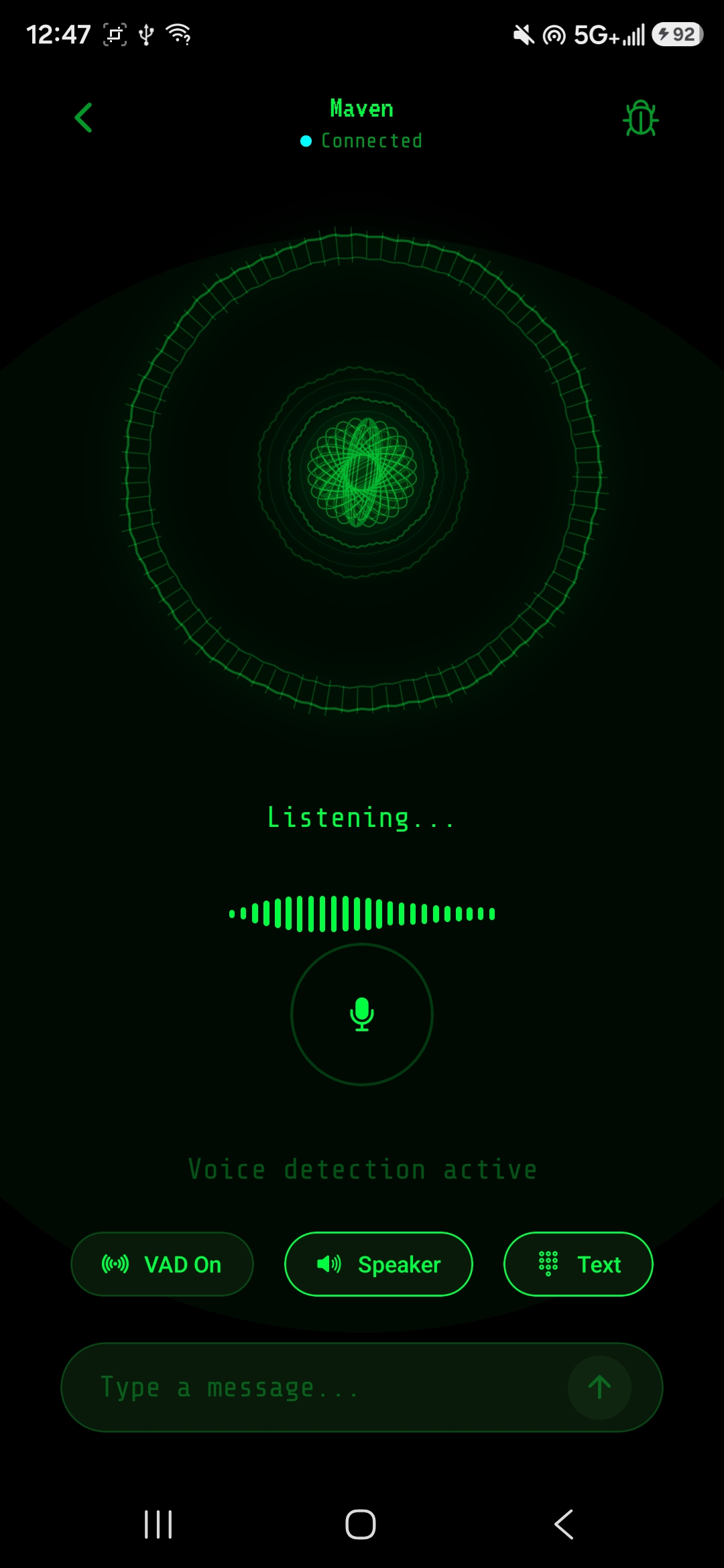 Maven voice screen